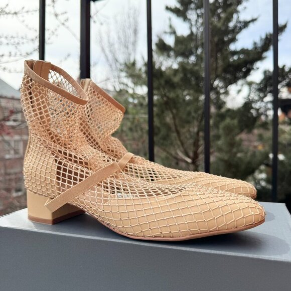 Jeffrey Campbell Magic Hour Mesh Heels Ballet Mary Jane Strap Cream Womens 8.5 - Picture 14 of 15